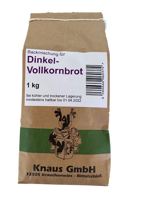Dinkelvollkornbrot-Vorderseite
