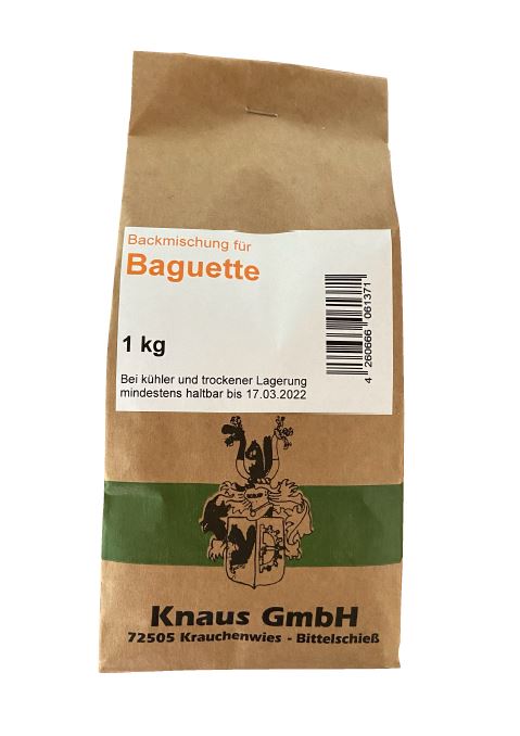 Baguette-Vorderseite Baguette Backmischung