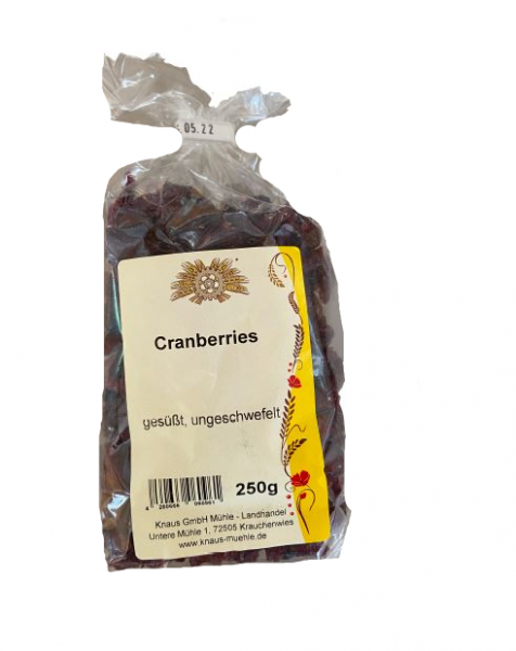 Cranberries gesüßt & ungeschwefelt